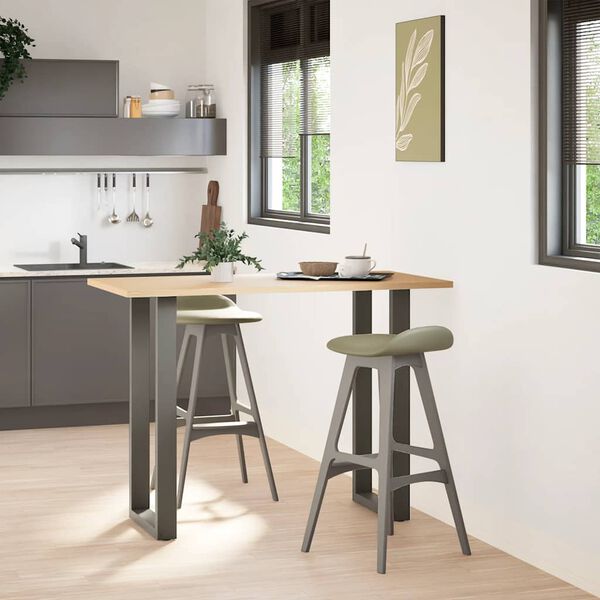 vidaXL Barbordben U-formet 2 stk antrasitt 40x(100-101) cm st&aring;l