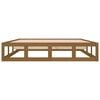 vidaXL Sengeramme honningbrun 200x200 cm heltre