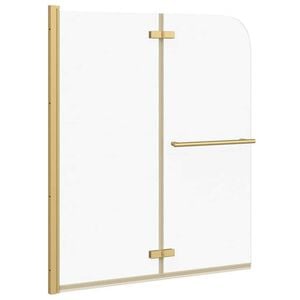 vidaXL Dusjinnhegning Gull 120 x 140 cm ESG Glass og Aluminium