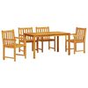 vidaXL Hage Spisegruppe 5 stk. Brun Solid akasietre