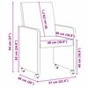 vidaXL Spisebordsstoler med hjul 2 pcs Brun 57 x 66 x 94 cm Kunstlær