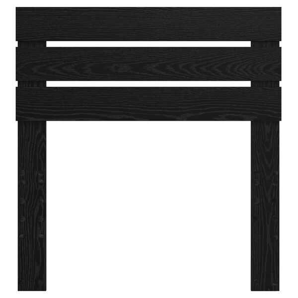 vidaXL Hodegavl Svart Eik 80 cm Konstruert tre