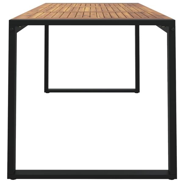 vidaXL Hagebord med U-ben 160x80x75 cm heltre akasie