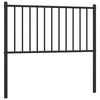 vidaXL Utskiftbar sengegavl i metall svart 90 cm