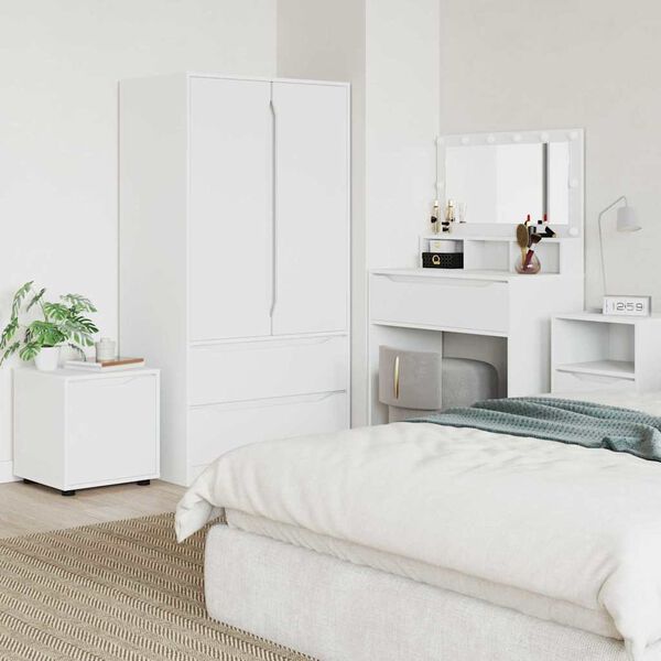 vidaXL Baderomsskap Hvit 40,5 x 40 x 44 cm Konstruert tre