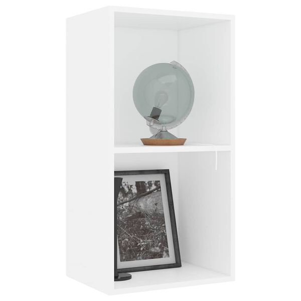 vidaXL Bokhylle hvit 40x30x76,5 cm konstruert tre