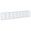 vidaXL Gabionkurv med deksel 800x100x150 cm galvanisert jern