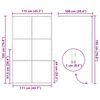 vidaXL Walk-in Dusjvegg Svart 115 x 195 cm herdet glass
