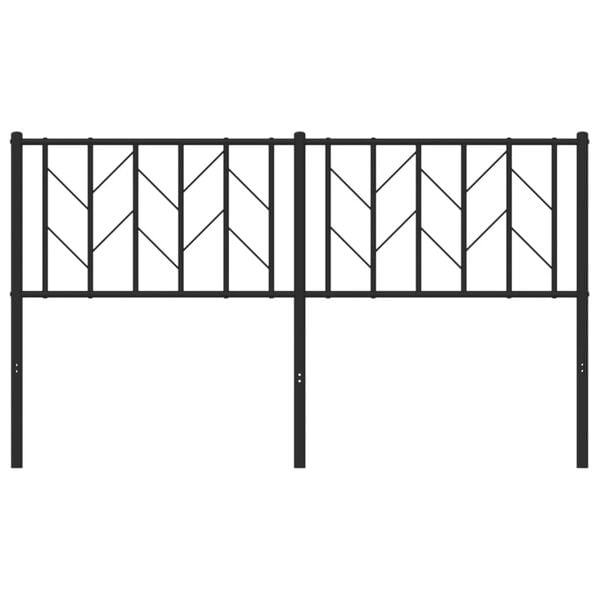 vidaXL Utskiftbar sengegavl i metall svart 150 cm
