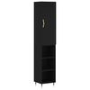 vidaXL Highboard svart 34,5x34x180 cm konstruert tre