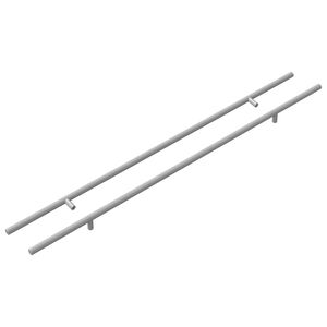 vidaXL Kabinett h&aring;ndtak 2 pcs s&oslash;lv 700mm Rustfritt St&aring;l