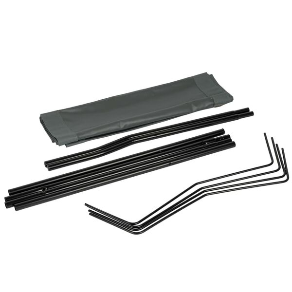 Bo-Camp Sammenleggbar campingseng st&aring;l gr&aring; 1304400