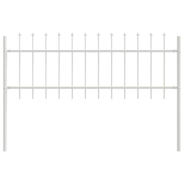 vidaXL Hage Hegning Hvit 1.7 x 0.6 m Pulverlakkert stål