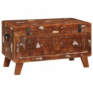 vidaXL Lagringsboks med lagring 70 x 35 x 40 cm gjenvunnet heltre