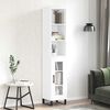 vidaXL Highboard h&oslash;yglans hvit 34,5x34x180 cm konstruert tre