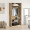 vidaXL Garderobe artisan eik 100x50x200 cm konstruert tre