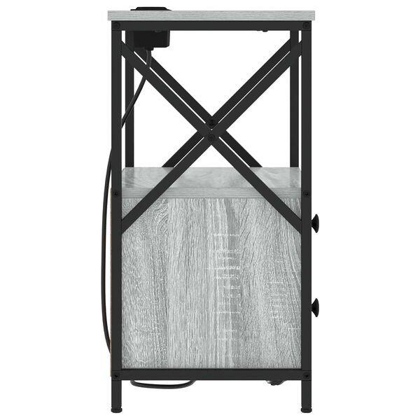 vidaXL Nattbordskap 2 pcs Gr&aring; Sonoma 40 x 31 x 60 cm Konstruert tre