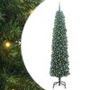 vidaXL Kunstig juletre med 300 LED gr&oslash;nn 240 cm PVC og st&aring;l og plast