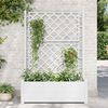 vidaXL Plantekasse med espalier 100x43x142 cm PP hvit
