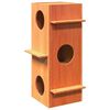 vidaXL Kattehus voksbrun 43x43x90 cm heltre furu
