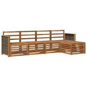 vidaXL Utend&oslash;rs sofa-sett 5 pcs Naturlig