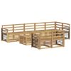 vidaXL Utend&oslash;rs sofa-sett 9 pcs Hvit 59 x 59 x 37 cm Solid akasietre