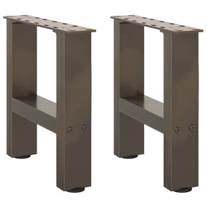 vidaXL Salongbordben naturst&aring;l 2 stk 30x(30-31) cm st&aring;l