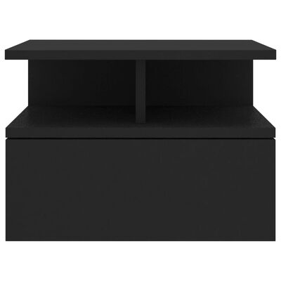 vidaXL Flytende nattbord 2 stk svart 40x31x27 cm sponplate