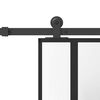 vidaXL Skyvedør med monteringssett 76x205 cm herdet glass og aluminium
