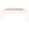 vidaXL Sengeramme hvit heltre 75x190 cm Small Single