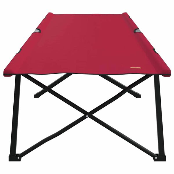 vidaXL Sammenleggbar camping seng Rød 206 x 76 x 74 cm Oxford og Stål