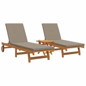 vidaXL Solstol 3 stk. Solid akasietre Brun