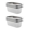 vidaXL Gastronormbeholdere 8 stk GN 1/3 100 mm rustfritt st&aring;l