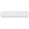 vidaXL Sengeramme med LED-lys hvit 90x200 cm konstruert tre