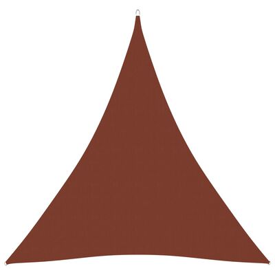 vidaXL Solseil oxfordstoff trekantet 4,5x4,5x4,5 m terrakotta