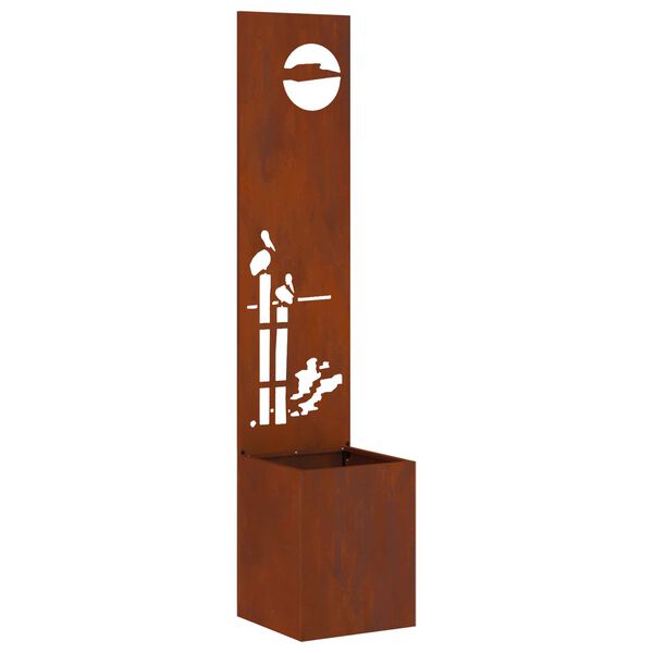 vidaXL Hageprivat skjerm Fretwork Rusten 32 x 140 cm Cortenst&aring;l