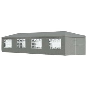 vidaXL Partytelt 1200 x 300 x 255 cm Lysegr&aring; PE og st&aring;l