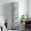 vidaXL Highboard betonggr&aring; 34,5x34x180 cm konstruert tre