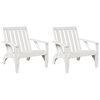 vidaXL Adirondack hagestoler 2 stk hvit 75x77x77 cm heltre furu