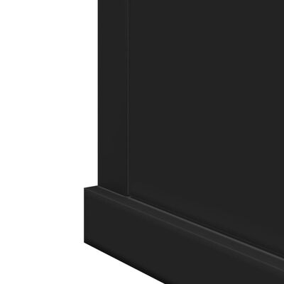 vidaXL Speilskap til baderom svart 42x12x60 cm sponplate