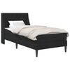 vidaXL Sengeramme med madrass Svart 90 x 190 cm Fl&oslash;yel