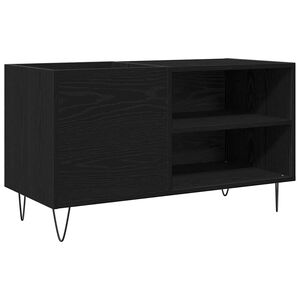 vidaXL Plateskap Svart Eik 85 x 38 x 48 cm Konstruert tre