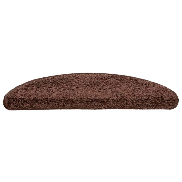 vidaXL Trappematter 20 stk 56x17x3 cm brune halvrund