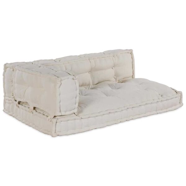 vidaXL Palle sofa pute Krem stoff