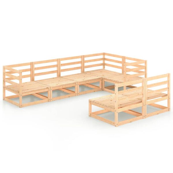 vidaXL Hagesofagruppe 7 deler heltre furu