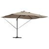 vidaXL Parasoll Gr&aring;brun 352 x 251 x 265 cm Polyester og aluminium