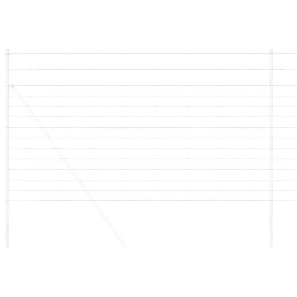 vidaXL Jordegjerde s&oslash;lv 25 x 1,4 m Galvanisert st&aring;l