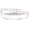 vidaXL Sengeramme i metall med hode- og fotgavl hvit 200x200 cm