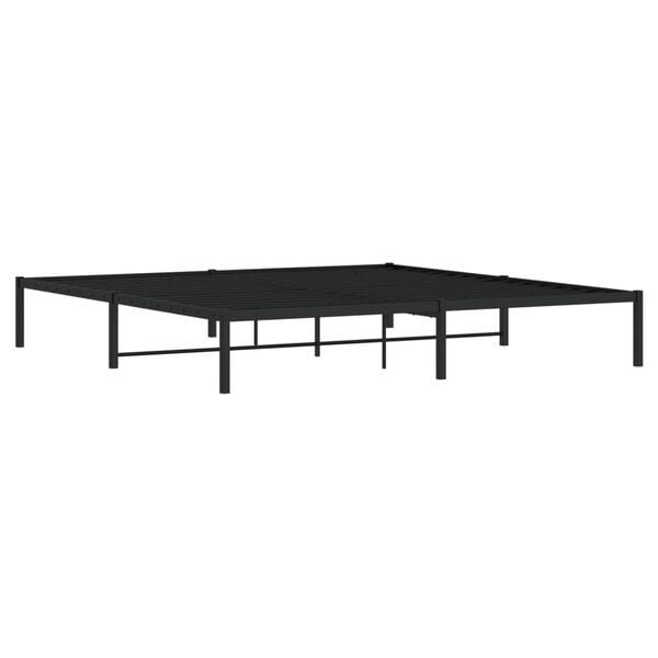 vidaXL Sengeramme i metall svart 200x200 cm
