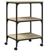 vidaXL Skriverbord 3 hyller sonoma eik 50x41x75 cm konstruert tre